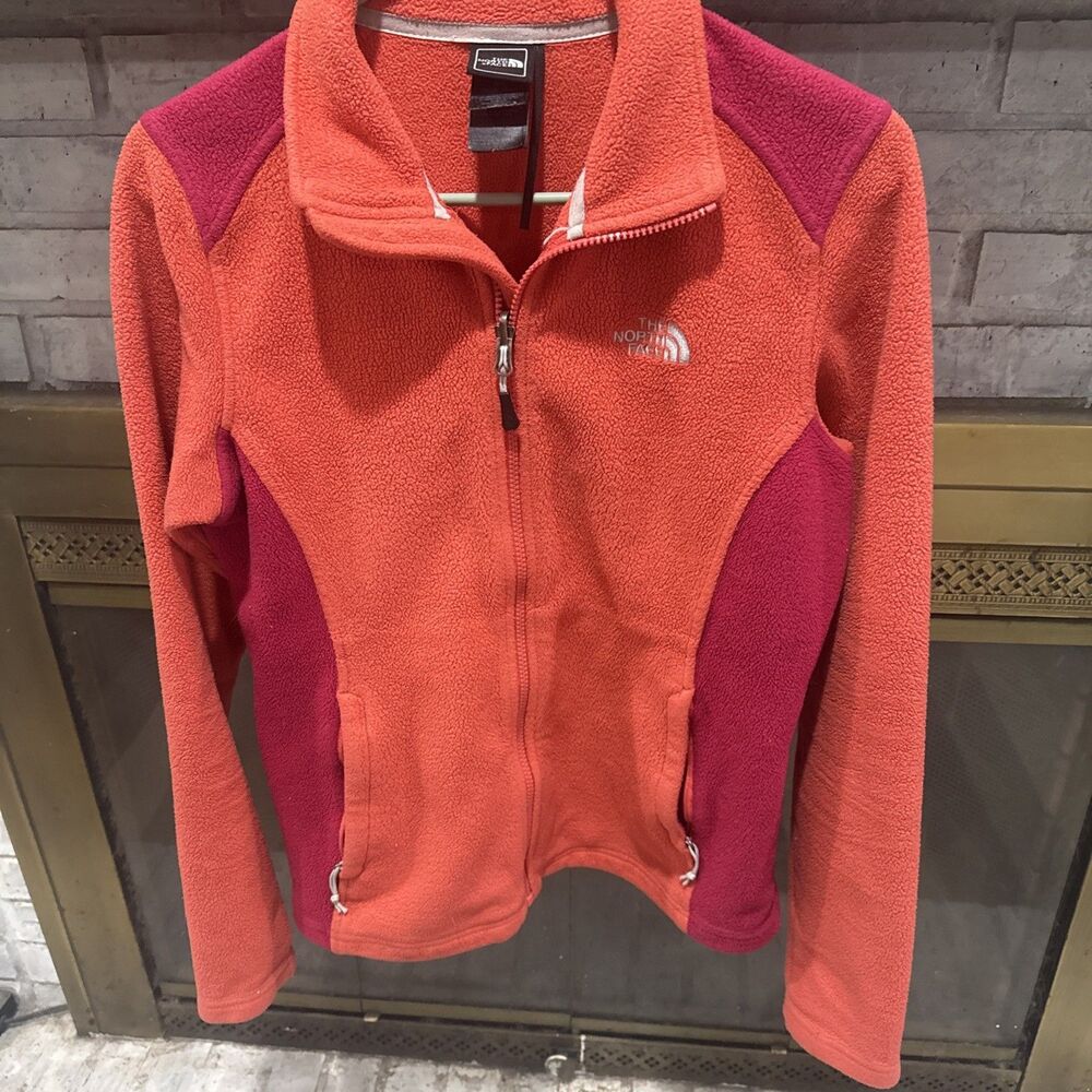 The North Face Women’s Multicolored Full Zip Jacket Logo Zipper Sz S. Fleece